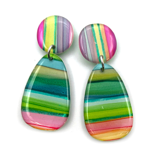 Ink + Resin Earring · Bonnie · Seaside · 41