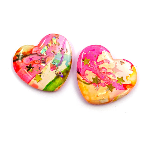 Ink + Resin Stud · i heart you · 41