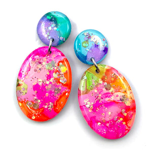 Ink + Resin Earring · Galaxy · 42