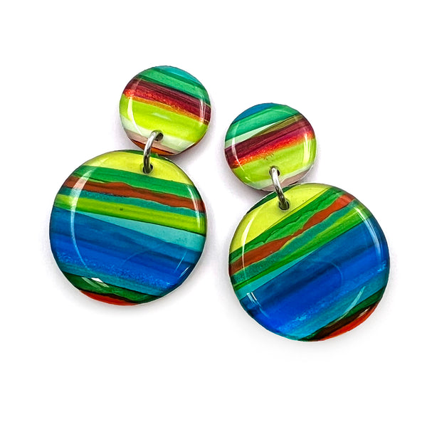 Ink + Resin Earring · Moondrop · Seaside · 42