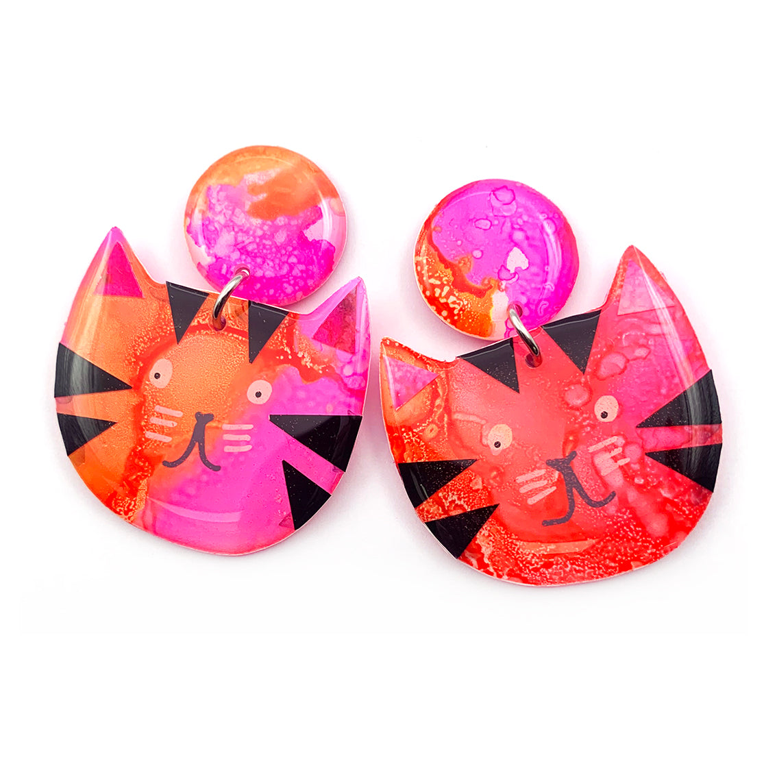 Ink + Resin Earring · Colour Kittens · 43