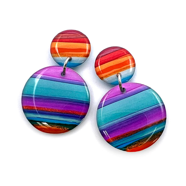 Ink + Resin Earring · Moondrop · Seaside · 43