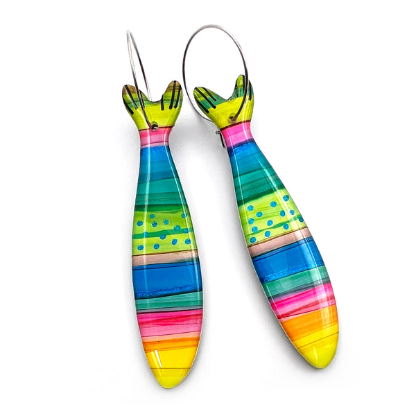 Ink + Resin Earring · Sardine · 43