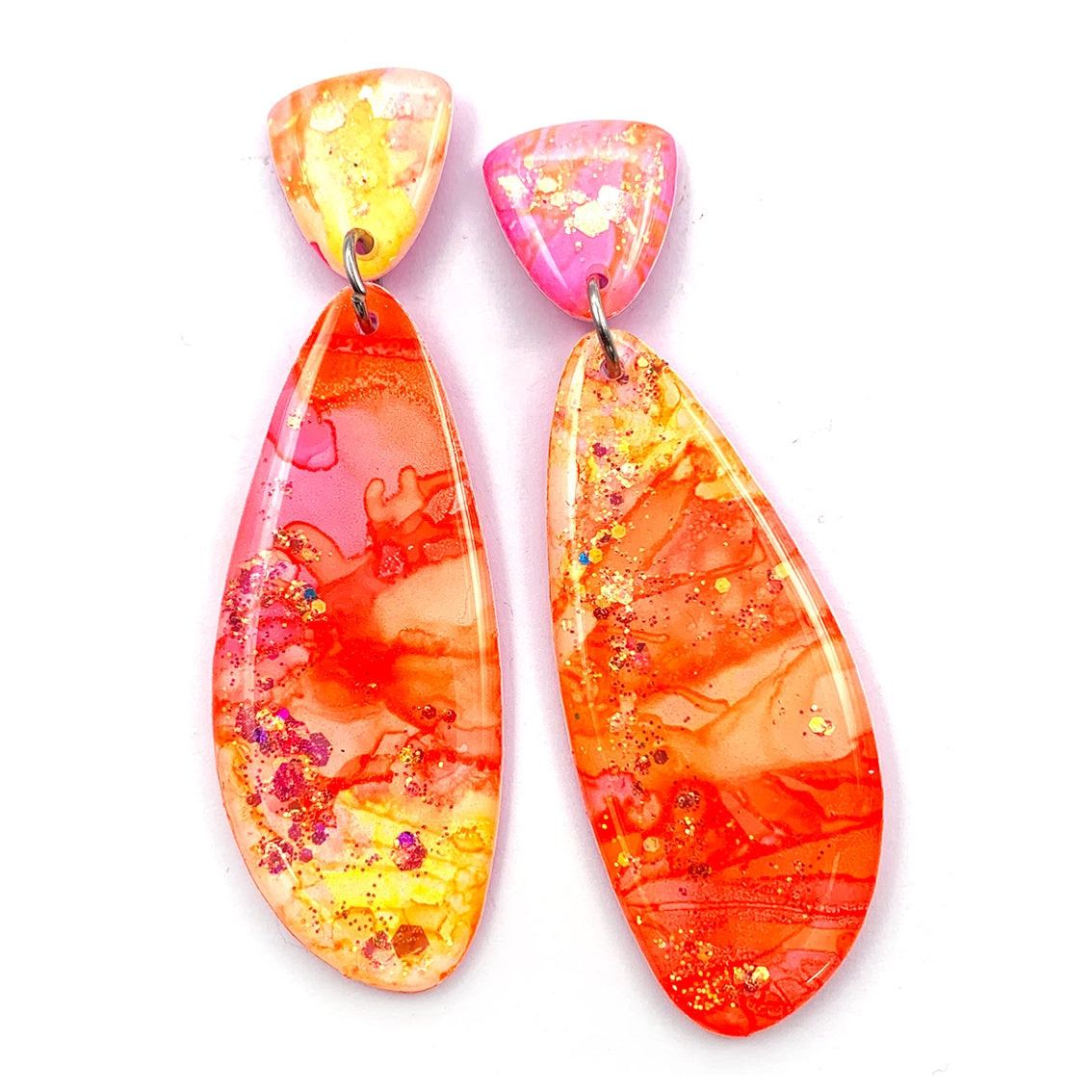 Ink + Resin Earring · Petal · 44