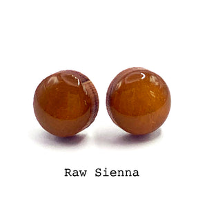 Dot Earrings · Raw Sienna