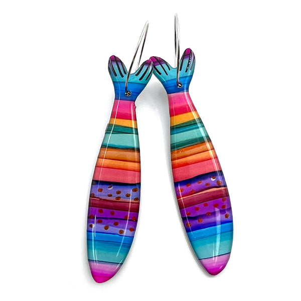 Ink + Resin Earring · Sardine · 44