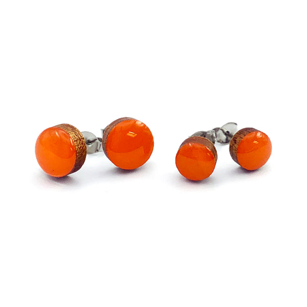 Dot Earrings · Cadmium Orange