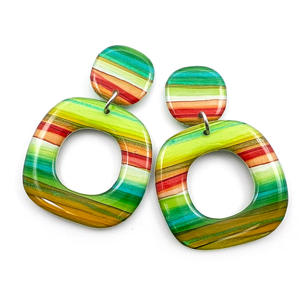 Ink + Resin Earring · Dolly · Seaside · 45