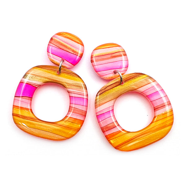 Ink + Resin Earring · Dolly · Seaside · 46