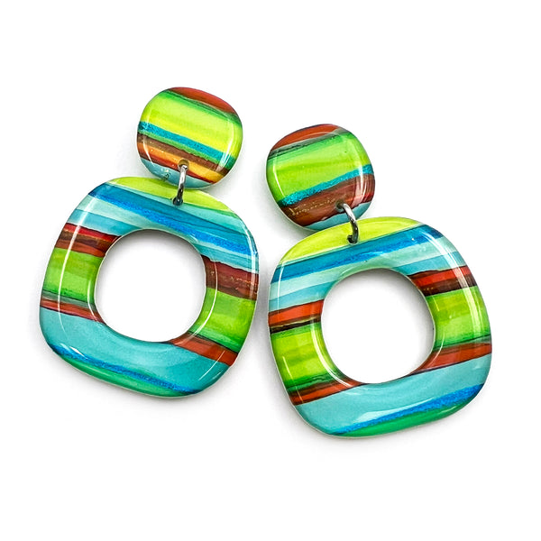 Ink + Resin Earring · Dolly · Seaside · 47