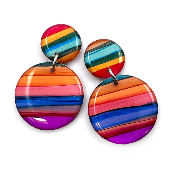 Ink + Resin Earring · Moondrop · Seaside · 47