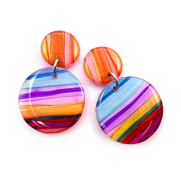 Ink + Resin Earring · Moondrop · Seaside · 48