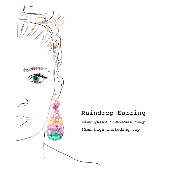 Resin Earring · Raindrop