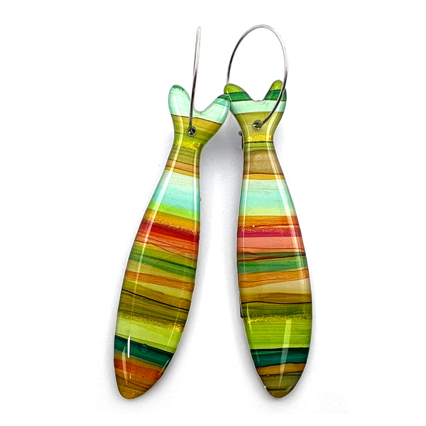 Ink + Resin Earring · Sardine · 48