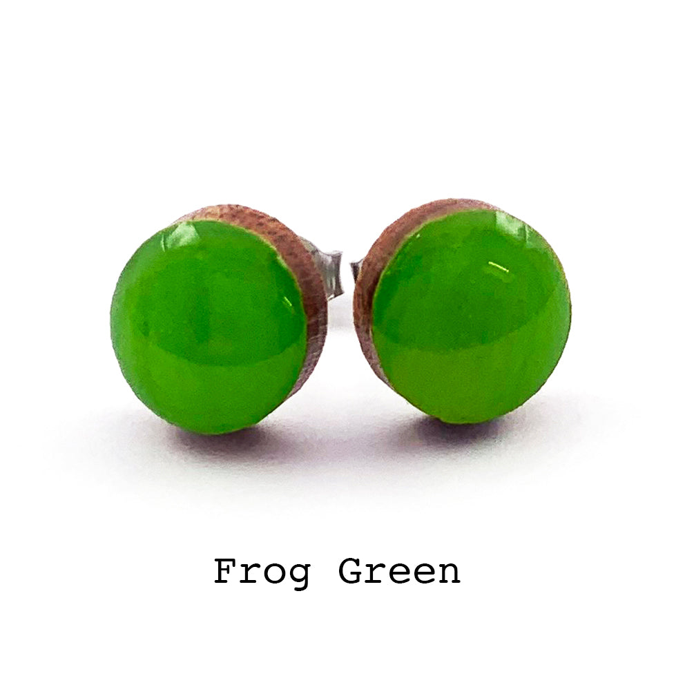 Dot Earrings · Frog Green