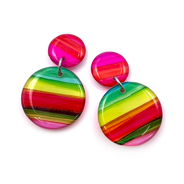 Ink + Resin Earring · Moondrop · Seaside · 49