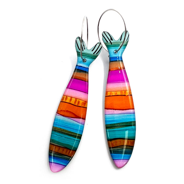 Ink + Resin Earring · Sardine · 49