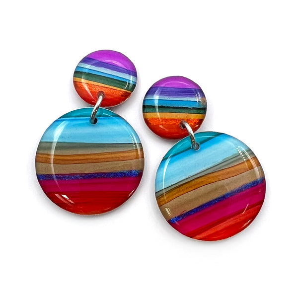 Ink + Resin Earring · Moondrop · Seaside · 50