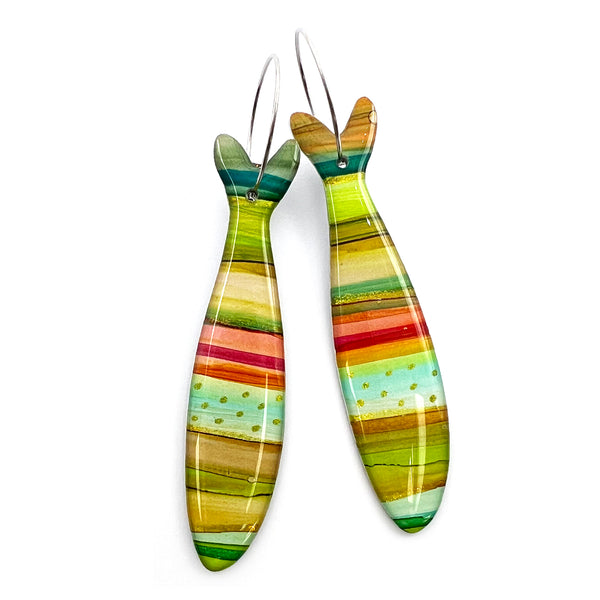 Ink + Resin Earring · Sardine · 50
