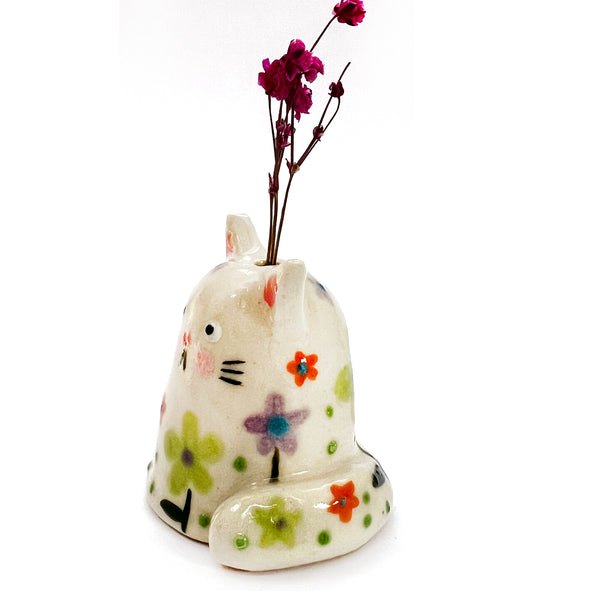 Mini Cat Vase · For Flowers or Whiskers · 150