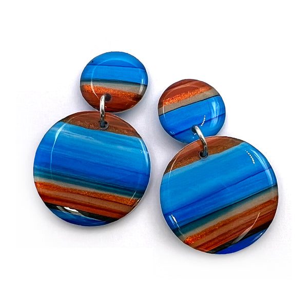 Ink + Resin Earring · Moondrop · Seaside · 52