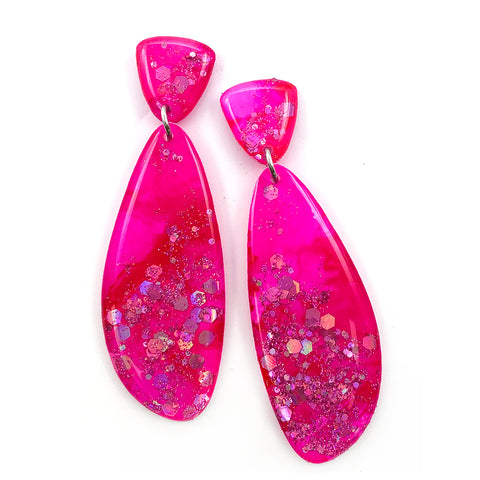 Ink + Resin Earring · Petal · 51