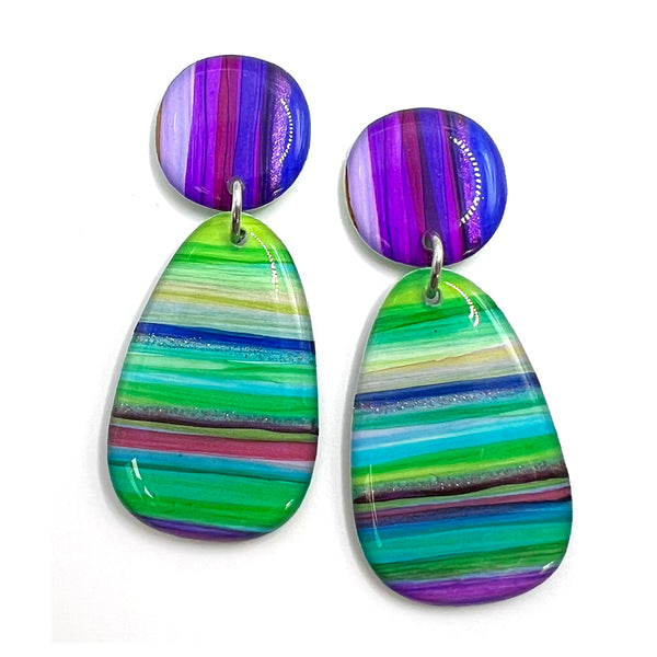 Ink + Resin Earring · Bonnie · Seaside · 52