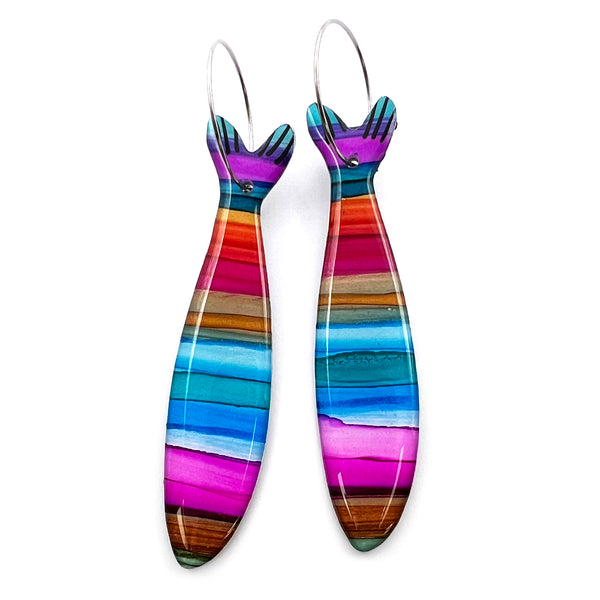 Ink + Resin Earring · Sardine · 52
