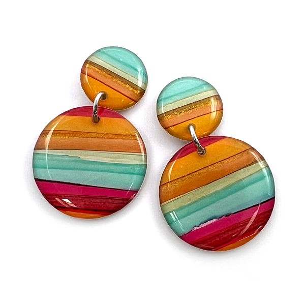 Ink + Resin Earring · Moondrop · Seaside · 53