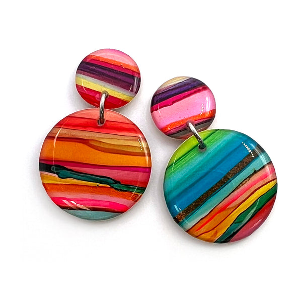 Ink + Resin Earring · Moondrop · Seaside · 54