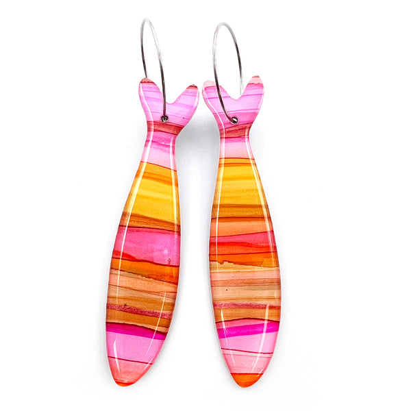 Ink + Resin Earring · Sardine · 54
