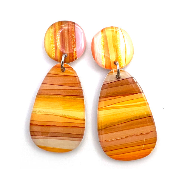 Ink + Resin Earring · Bonnie · Seaside · 56