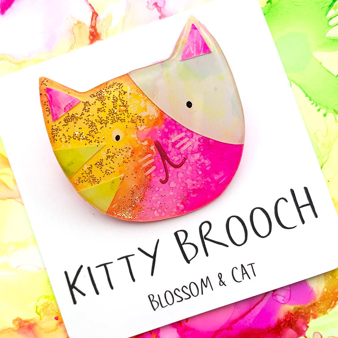 Kitty Brooch · Mixed Media · 56