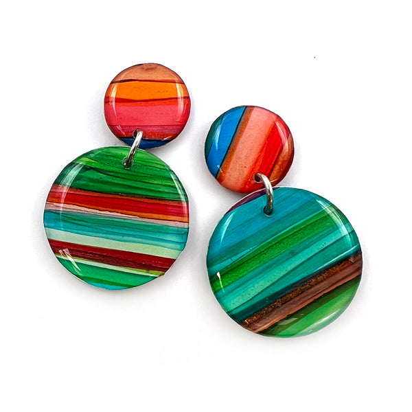 NOT QUITE PERFECT · Ink + Resin Earring · Moondrop · Seaside · 56