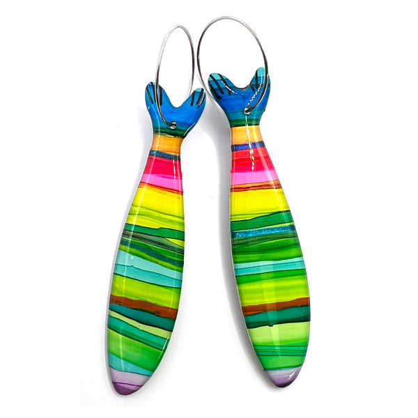 Ink + Resin Earring · Sardine · 56