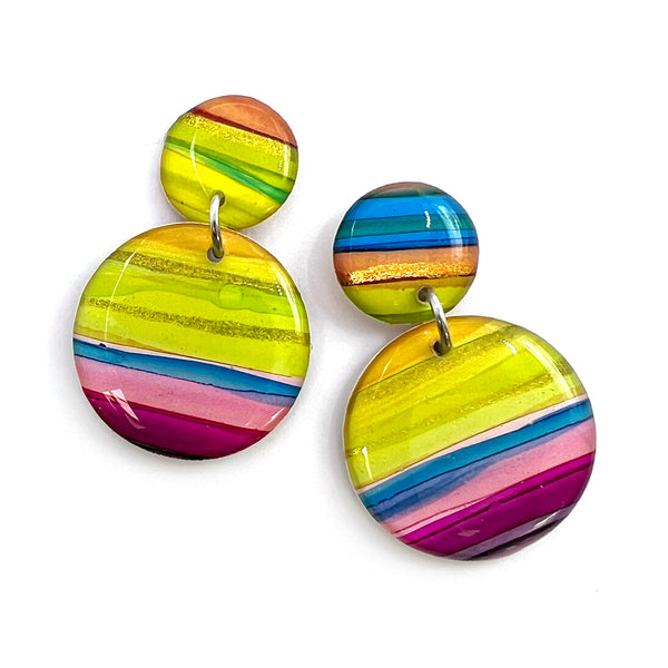 Ink + Resin Earring · Moondrop · Seaside · 57