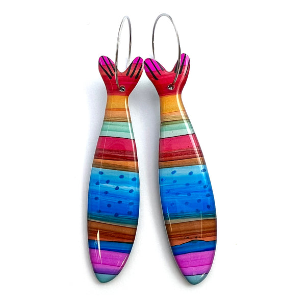 Ink + Resin Earring · Sardine · 57