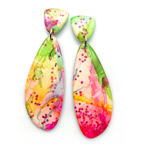 Ink + Resin Earring · Petal · 60