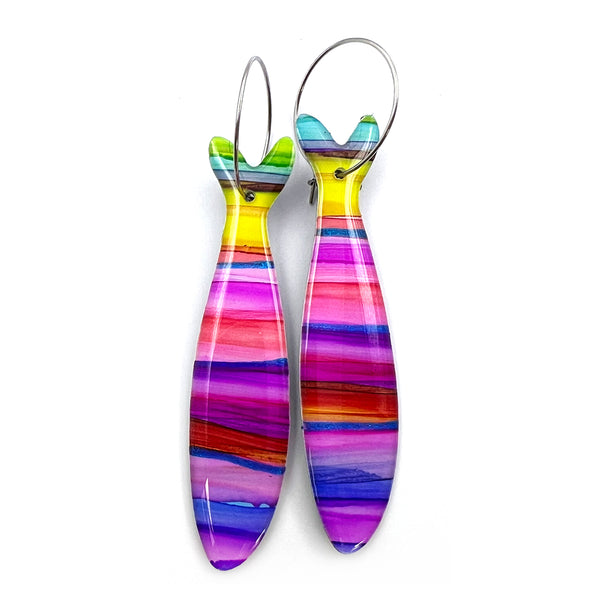 Ink + Resin Earring · Sardine · 60