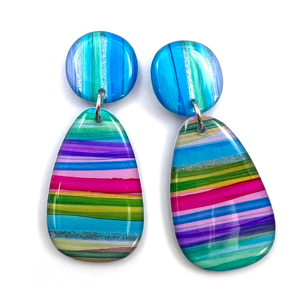 Ink + Resin Earring · Bonnie · Seaside · 62