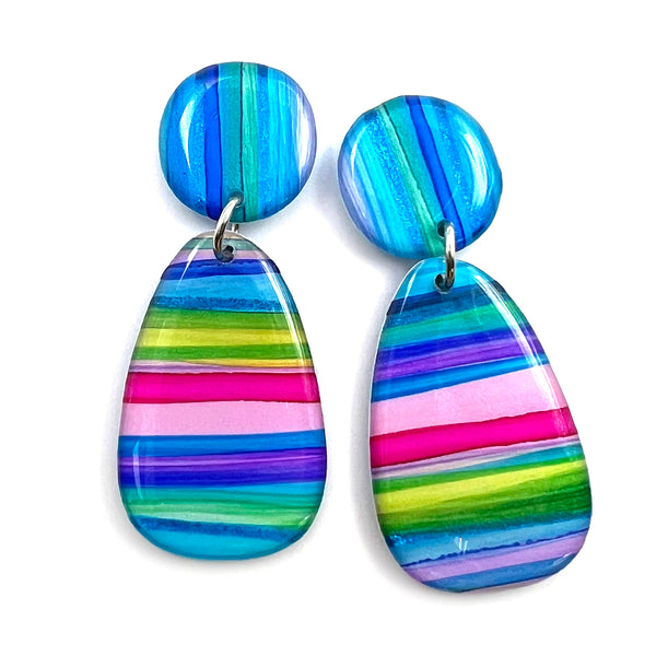 Ink + Resin Earring · Bonnie · Seaside · 64