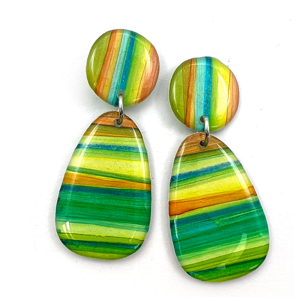 NOT QUITE PERFECT · Ink + Resin Earring · Bonnie · Seaside · 65 (read description)