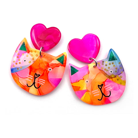 Ink + Resin Earring · Colour Kittens · 70