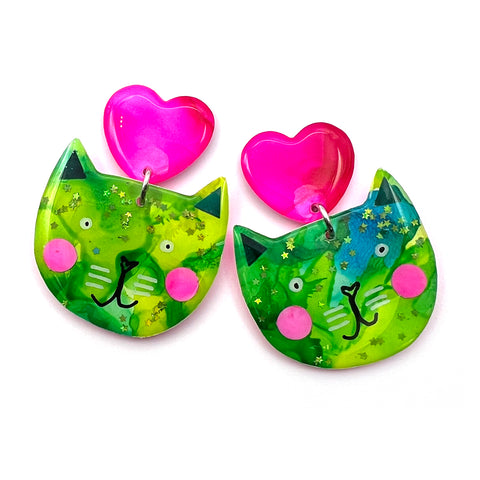 Ink + Resin Earring · Colour Kittens · 75