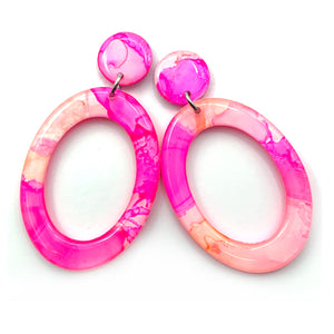 Ink + Resin Earring · Hoop · Narrow · 89