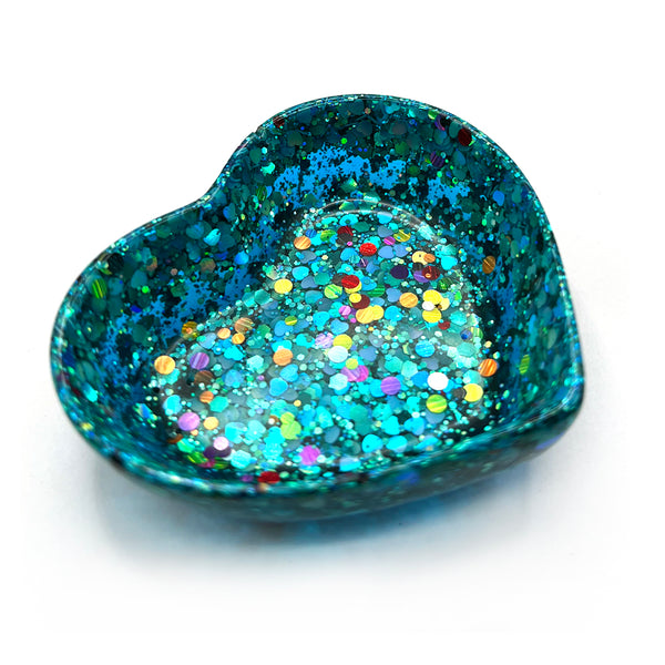 NOT QUITE PERFECT · Heart Trinket Dish · Blue (read description)