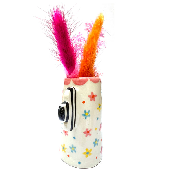 SECONDS · Cat Vase · Orange (read description)