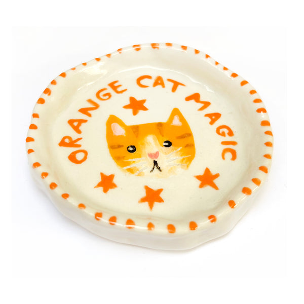 SAMPLE · Cat Trinket Dish · Stoneware