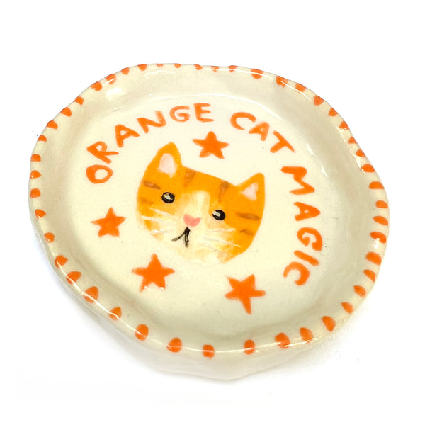 SAMPLE · Cat Trinket Dish · Stoneware