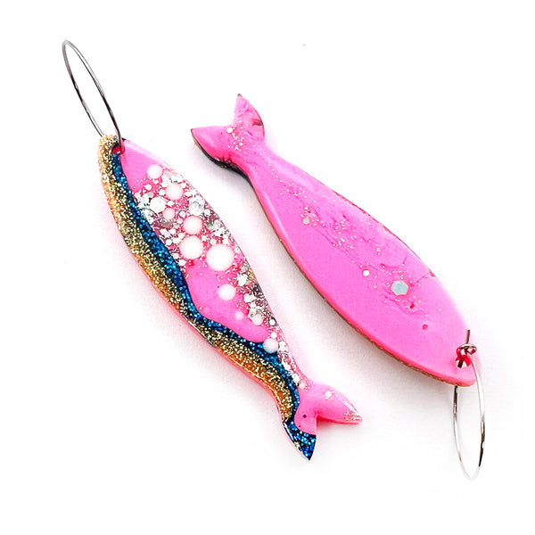 Resin Earring · Coral Garden · Sardine · Pink